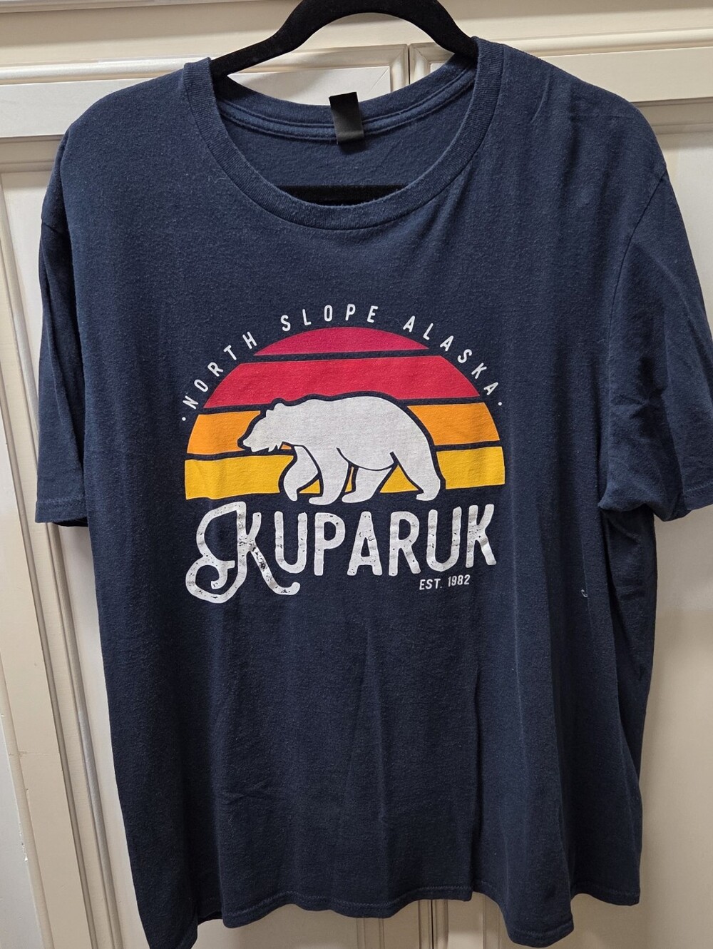 District Brand Men's Kuparuk North Slope Alaska Graphic Tee - Navy Size XL